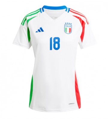Italien Nicolo Barella #18 Udebanetrøje Dame EM 2024 Kortærmet